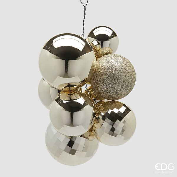 Mirrormix cluster ornament, champagne