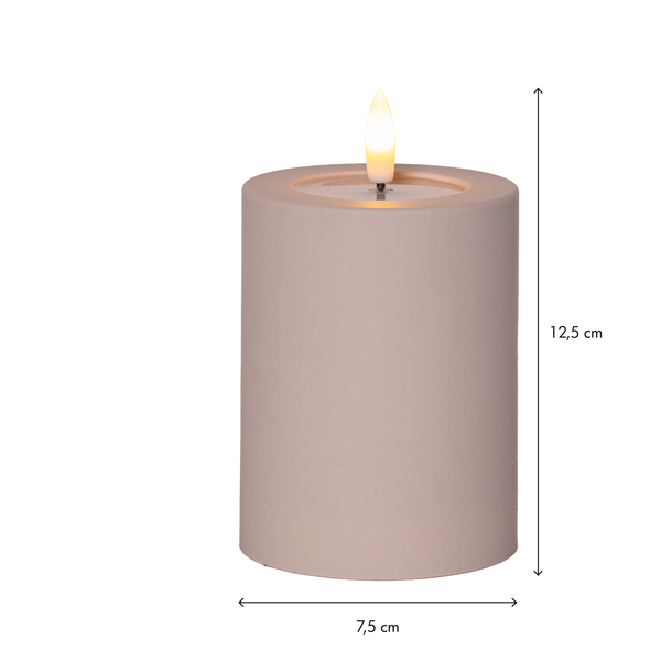 Flamme soft LED-kynttilä 12,5cm, beige
