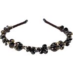 Crystal hair band, chocolate brown