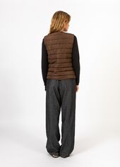 Asta quilted vest, chocolate brown