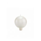 Velvet festivo candle 6cm, pearl