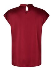 Fleur drapy satin blouse, wine