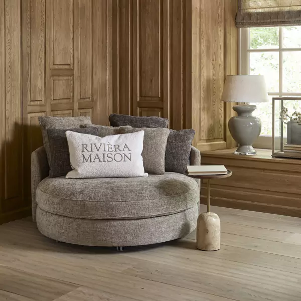 Vase table lamp, flax