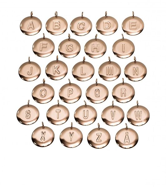 Charmentity large letter, rose gold