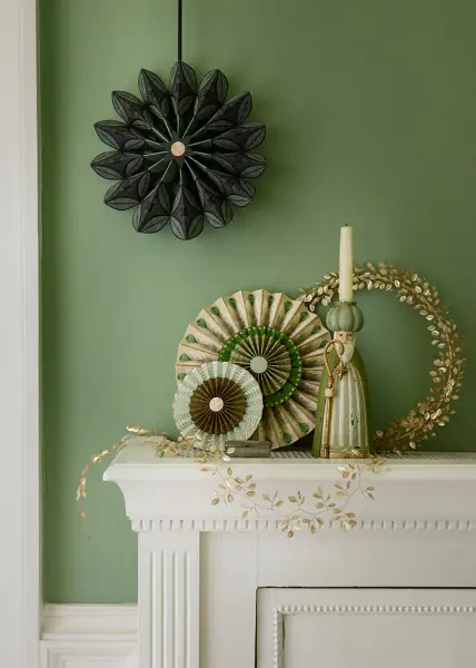 Beaded wreath 36cm, clio champagne