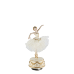 Noël ballerina with carousel, antique white