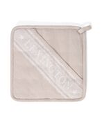 Icons cotton jacquard star pot holder, beige/white