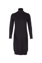Mila rollneck dress, black