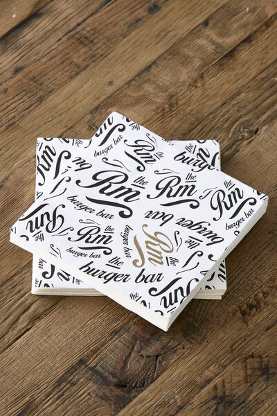 Paper napkin classic burger bar