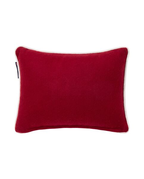 Ornament wool mix pillow 30x40, red/white
