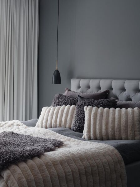 Striped wave cushion 40x60, ivory