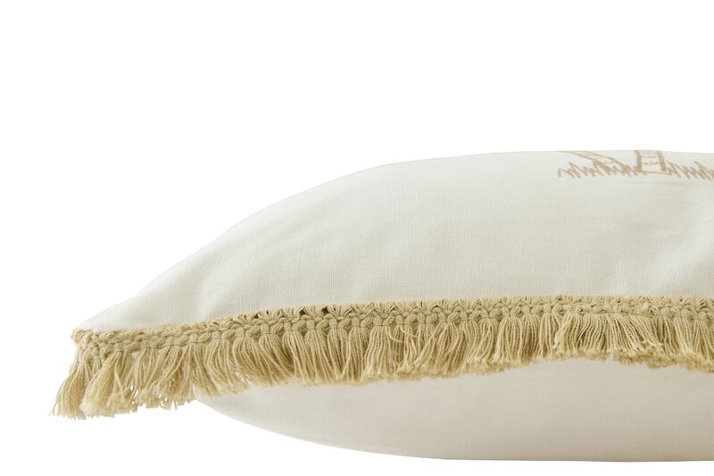 Cushion palm tree, white/turquoise