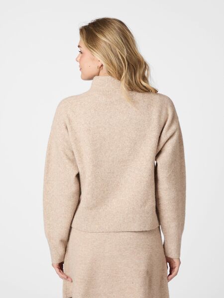 Paulina knit blouse, sand melange