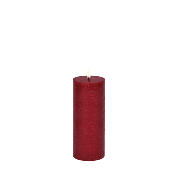 Led pillar candle 20cm, carmine red