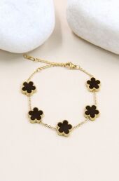 Clover bracelet, noir