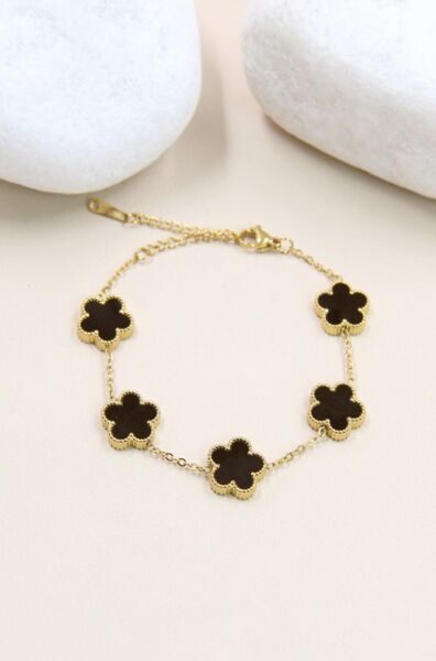 Clover bracelet, noir