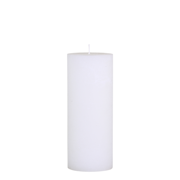 Macon pillar candle 25x10, white
