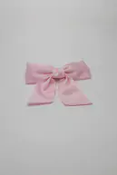 Bow hair clip satin, light pink