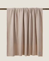 Soft cotton throw 160x200, beige
