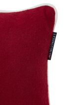 Ornament wool mix pillow 30x40, red/white