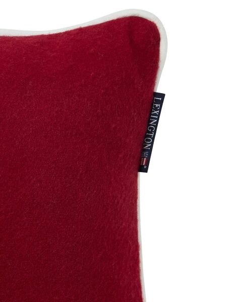 Ornament wool mix pillow 30x40, red/white