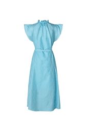 Karookh long dress, blue topaz