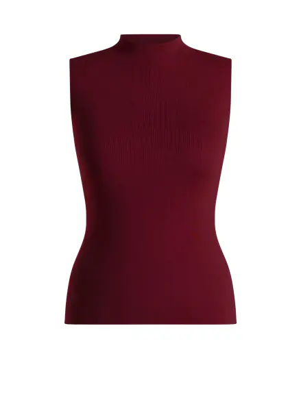 Yali top, wine red