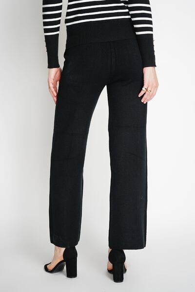 Knit pants, black