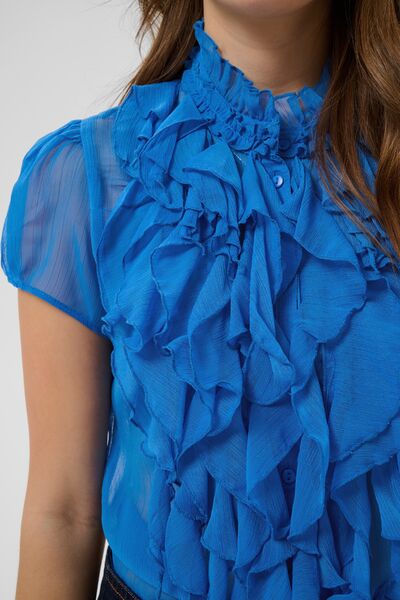 Lilja crinkle shirt, blue