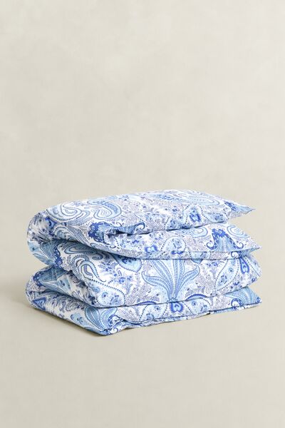 Key West Paisley single duvet, Hydrangea blue