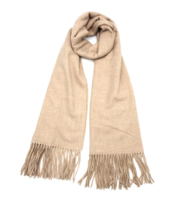 Scarf blended with cashmere, beige