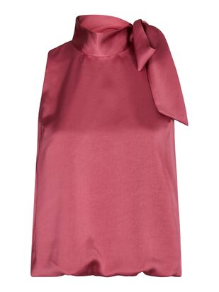 Veda heavy sateen top, cherry pink