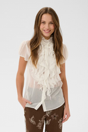 Lilja crinkle shirt, white