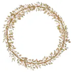Beaded wreath 36cm, clio champagne