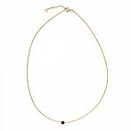 Flora black onyx gold necklace