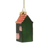 Ornament Amsterdam canal house 9cm, green