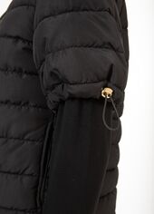 Asta quilted short sleeved jacket, black