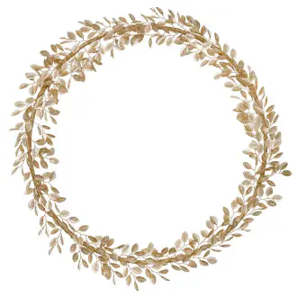 Beaded wreath 36cm, clio champagne
