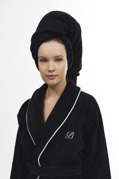 Portofino robe, black