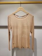 Mesh blouse, nude