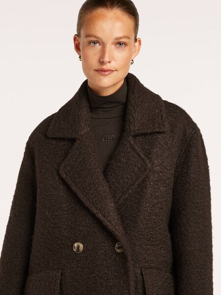 Avril short coat, dark chocolate