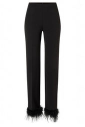Afila feather trousers, black