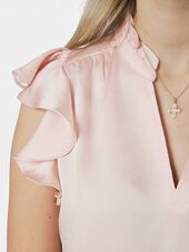 Stella heavy sateen blouse, light pink