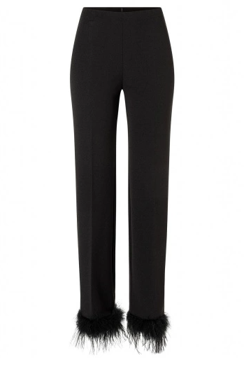 Afila feather trousers, black