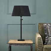 Loveable linen lampshade 28x38, all black