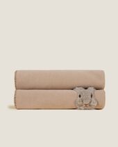Soft cotton sweet rabbit throw 130x160, beige