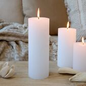 Macon pillar candle 20x7, white