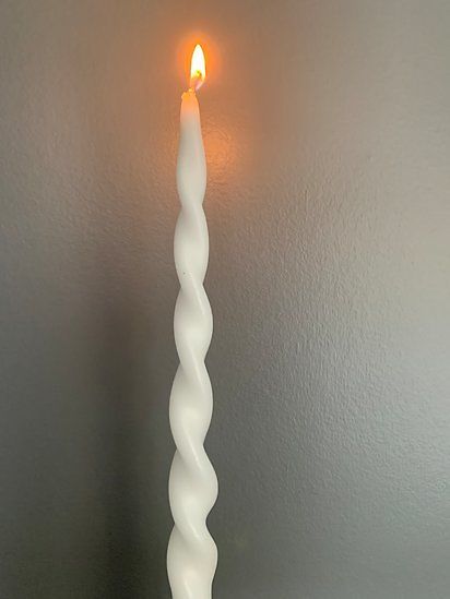 Kierrekynttilä 2kpl, valkoinen