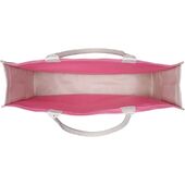 Canvas tote "Summer love" large, bubblegum pink/sand