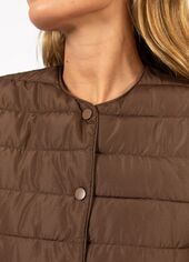 Asta quilted vest, chocolate brown